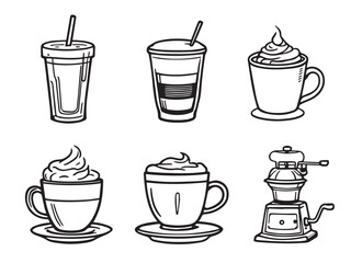 coffee cup simple line art