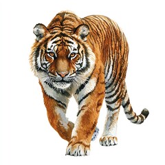 Obraz premium A majestic tiger prowling gracefully through its natural habitat.