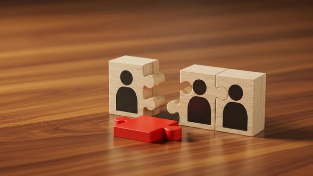 Team Building: Separating From The Group - Dissolving Connections Concept
