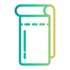 paper roll Line Gradient Icon