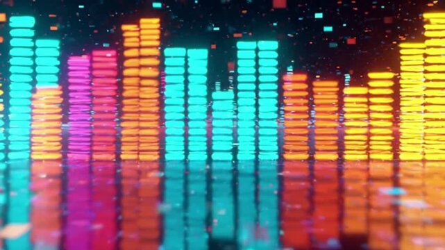Glitch overlay of spreadsheet rows flickering with signal distortion
