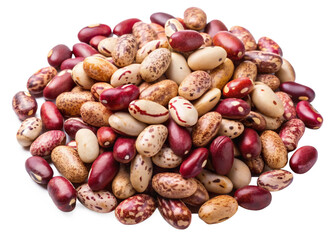 Common bean  seeds isolated on white background