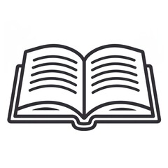 Open book icon illustration reading simple.