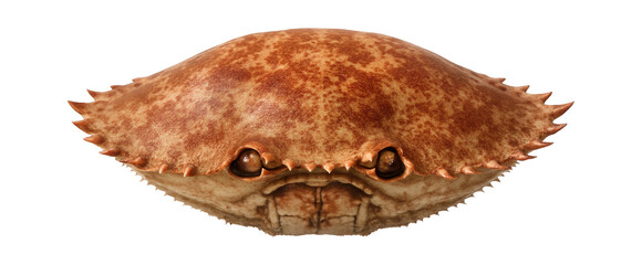 Obraz premium Empty crab shell with reddish-brown mottling and spiny edges