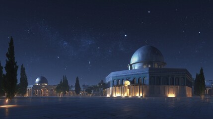 Fototapeta premium Isra' and Mi’raj