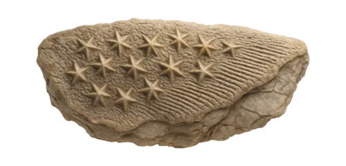 Asterolepis armor fragment featuring star-shaped tubercles and ridged pattern