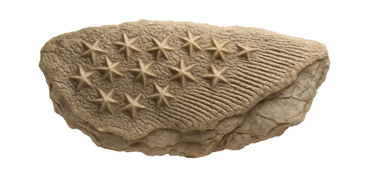 Asterolepis armor fragment featuring star-shaped tubercles and ridged pattern