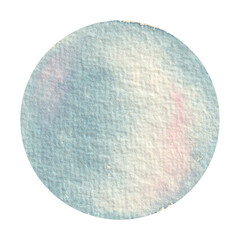 Watercolor circles in soft pastel tones of blue, pink, green, and yellow with vintage texture, perfect for Christmas ornaments clip art, labels, stickers, scrapbooking, or decorative elements