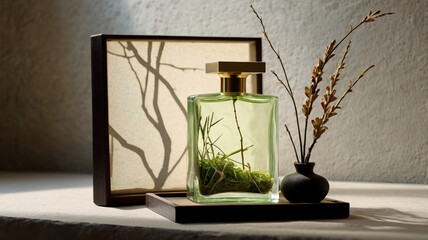 Elegant perfume bottle display