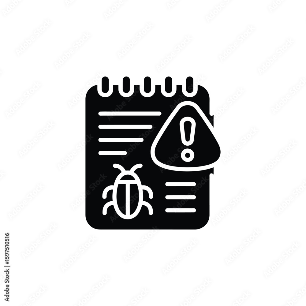 Poster software bug alert a warning sign for developers and users alike, caution
