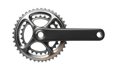 Compact double crankset with two chainrings and a hollow spindle