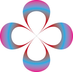 Geometric vector illustration featuring a modern flower design