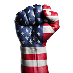 Fototapeta premium american flag on white