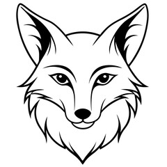 Fototapeta premium Fox Head Vector Logo Bold Black and White Animal Face Illustration for Tattoo, Branding, Mascot & Craft Use Trusted by Designers