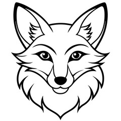 Obraz premium Fox Head Vector Logo Bold Black and White Animal Face Illustration for Tattoo, Branding, Mascot & Craft Use Trusted by Designers