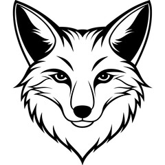 Obraz premium Fox Head Vector Logo Bold Black and White Animal Face Illustration for Tattoo, Branding, Mascot & Craft Use Trusted by Designers