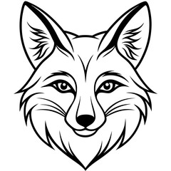 Obraz premium Fox Head Vector Logo Bold Black and White Animal Face Illustration for Tattoo, Branding, Mascot & Craft Use Trusted by Designers
