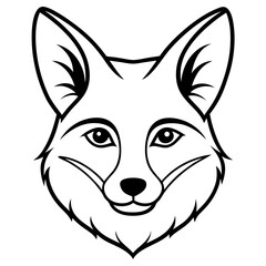 Fototapeta premium Fox Head Vector Logo Bold Black and White Animal Face Illustration for Tattoo, Branding, Mascot & Craft Use Trusted by Designers