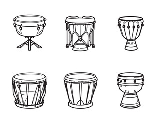 drum simple line art design