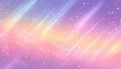 Obraz premium Pastel, starry sky with diagonal streaks