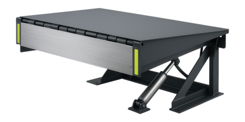 Dock leveler with telescopic lip and reinforced platform structure