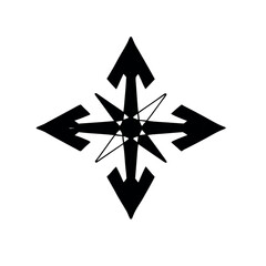 
Spear logo icon vector on white back round