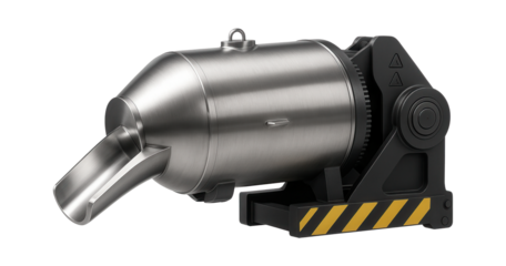 Horizontal converter with a tilting mechanism for slag removal in a copper refining plant