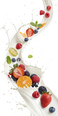strawberry and milk splash
