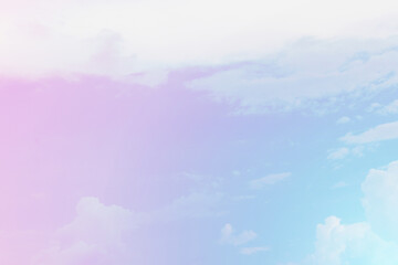 Beautiful sky and clouds in pastel tones.