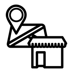 shopping center Line Icon