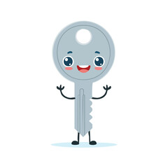 Obraz premium key in cute cartoon character style with expressive face and limbs.
