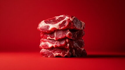 meat steak isolated with a copy space