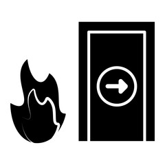 fire exit Solid icon