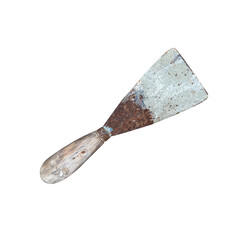 old Plastering trowel isolate