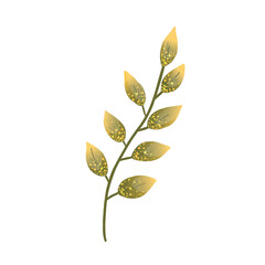 Autumn rowan leaf hand drawn with trendy textures on white background. Autumn, fall leaf, foliage, fallen leaf, thanksgiving