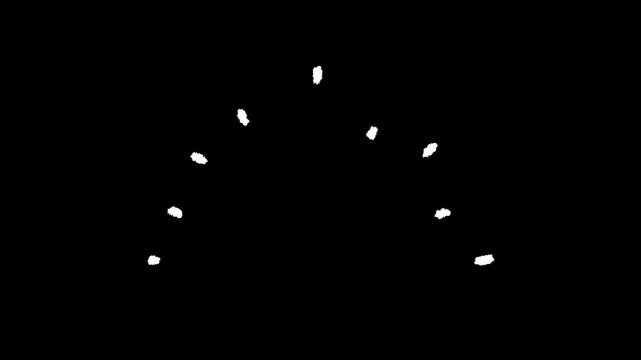 Surprise line burst ray elements. Hand drawn explosion line motion video on black background.