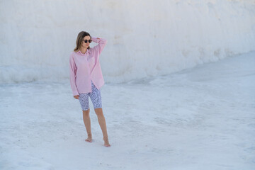Exploring the Stunning Travertine Terraces of Pamukkale While Enjoying the Sun and Natural Beauty...