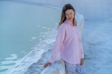Exploring the Serene Beauty of Pamukkales Thermal Pools During a Tranquil Afternoon