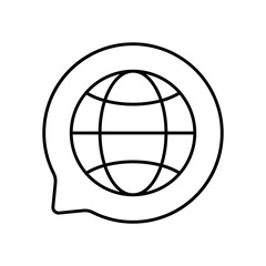 Naklejka premium Message Text Chat Communication Line Icon