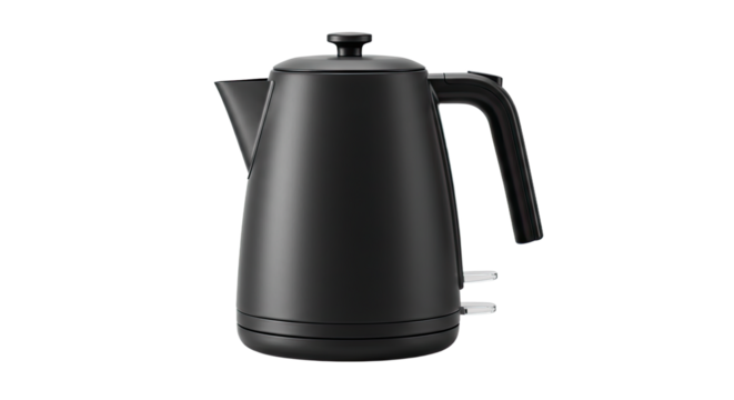 Sleek Modern Black Electric Kettle Design.