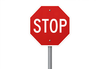stop sign isolated on white