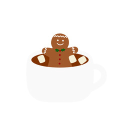 christmas hot chocolate vector