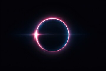 Abstract circular design with glowing ring