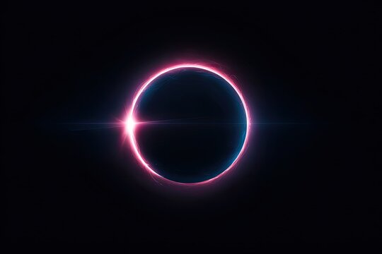 Abstract circular design with glowing ring - Powered by Adobe
