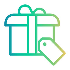 gift Line Gradient Icon