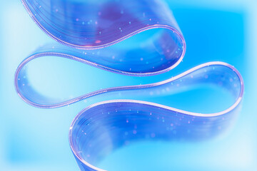 Abstract 3d blue data stream illustrating digital speed and technology