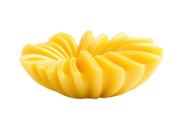 A yellow object with a spiral design. It looks like a bunch of bananas. The yellow color and the spiral design give the impression of a fun and playful object.
