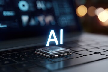 Laptop keyboard with AI chip