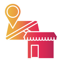 shopping center Gradient icon