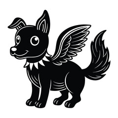 Fototapeta premium vector illustration of a cartoon dog